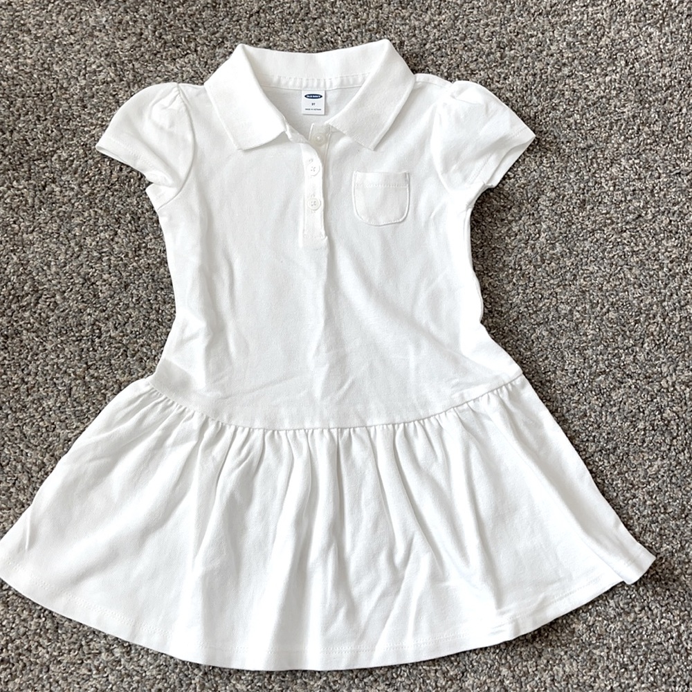 Old Navy toddler white tennis dress 3T NWOT